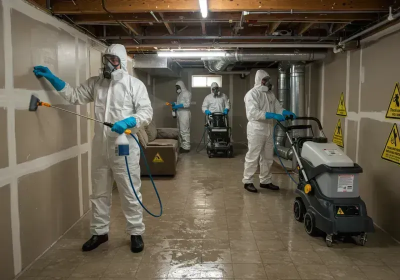 Basement Moisture Removal and Structural Drying process in Eddington, PA